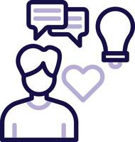 Soft Skills Two Color Line Icon vector