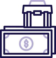 Salary Two Color Line Icon vector