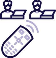 Remote Control Two Color Line Icon vector