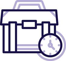 Business Hours Two Color Line Icon vector