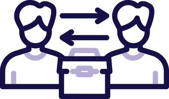 Follow Up Two Color Line Icon vector