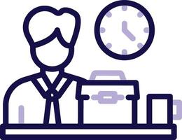 Working Man Two Color Line Icon vector