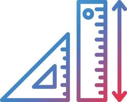 Ruler Gradient Line Icon vector