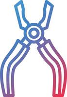 Wire Cutters Gradient Line Icon vector