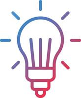 LED Lights Gradient Line Icon vector