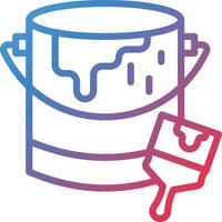 Paint Bucket Gradient Line Icon vector