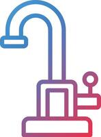 Faucet Gradient Line Icon vector