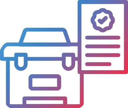 Permitted Gradient Line Icon vector