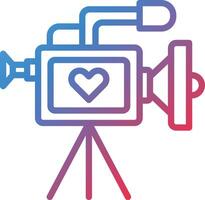 Camera Gradient Line Icon vector