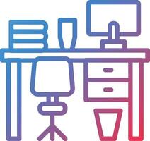Workspace Gradient Line Icon vector