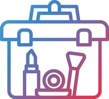 Makeup Box Gradient Line Icon vector