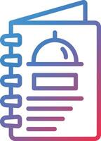 Menu Gradient Line Icon vector