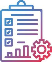 Project Management Gradient Line Icon vector