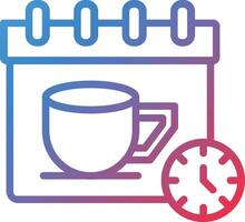 Breaks Gradient Line Icon vector