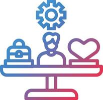 Work Life Gradient Line Icon vector