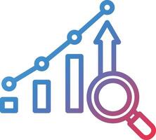 Data Analytics Gradient Line Icon vector