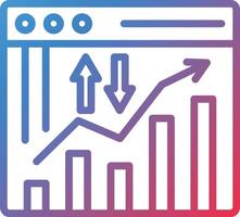 Traffic Data Gradient Line Icon vector