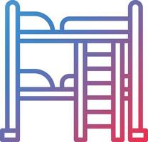 Bunk Gradient Line Icon vector