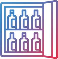 Minibar Gradient Line Icon vector