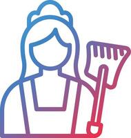 Maid Gradient Line Icon vector