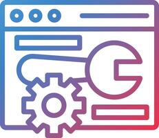 Web Optimization Gradient Line Icon vector