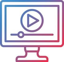Player Gradient Line Icon vector