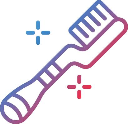 Toothbrush Gradient Line Icon