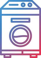 Washing Machine Gradient Line Icon vector