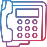 Telephone Gradient Line Icon vector
