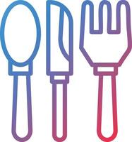 Cutlery Gradient Line Icon vector