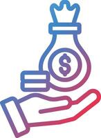 Payment Gradient Line Icon vector