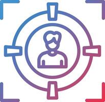 Target Audience Gradient Line Icon vector