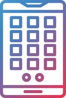 Mobile Application Gradient Line Icon vector