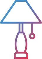 Lamp Gradient Line Icon vector