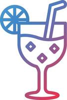 Cocktail Gradient Line Icon vector