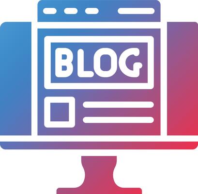 Blogging Glyph Gradient Icon