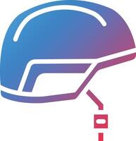 Helmet Glyph Gradient Icon vector