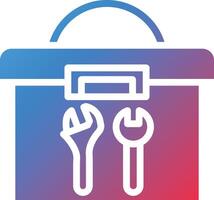 Tool Pouch Glyph Gradient Icon vector