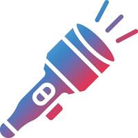 Flashlight Glyph Gradient Icon vector