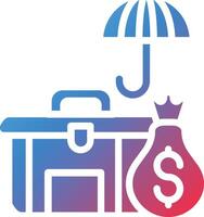 Business Insurance Glyph Gradient Icon vector