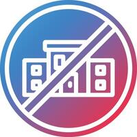 No Commute Glyph Gradient Icon vector