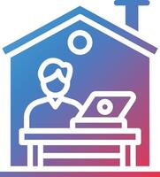 Home Office Glyph Gradient Icon vector