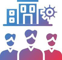 Organisation Glyph Gradient Icon vector