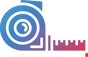 Tape Measure Glyph Gradient Icon vector
