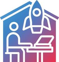 Startup Glyph Gradient Icon vector