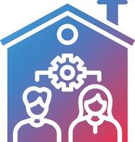 Collaboration Glyph Gradient Icon vector