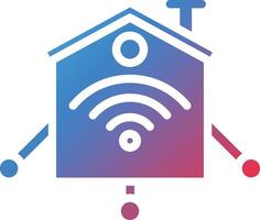 Home Network Glyph Gradient Icon vector