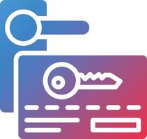 Card Key Glyph Gradient Icon vector