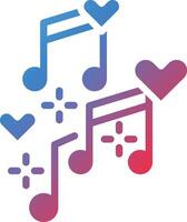 Love Song Glyph Gradient Icon vector