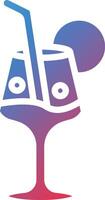 Cocktail Glyph Gradient Icon vector